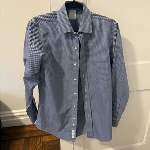 Brooks Brothers Checked Dress Shirt - Blue/White